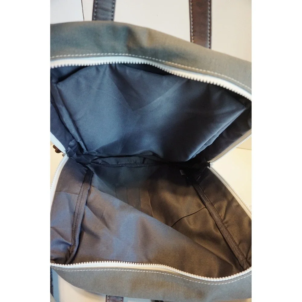 Maika Canvas Backpack Grey Laptop Tote Bag Adjustable Straps KC.915